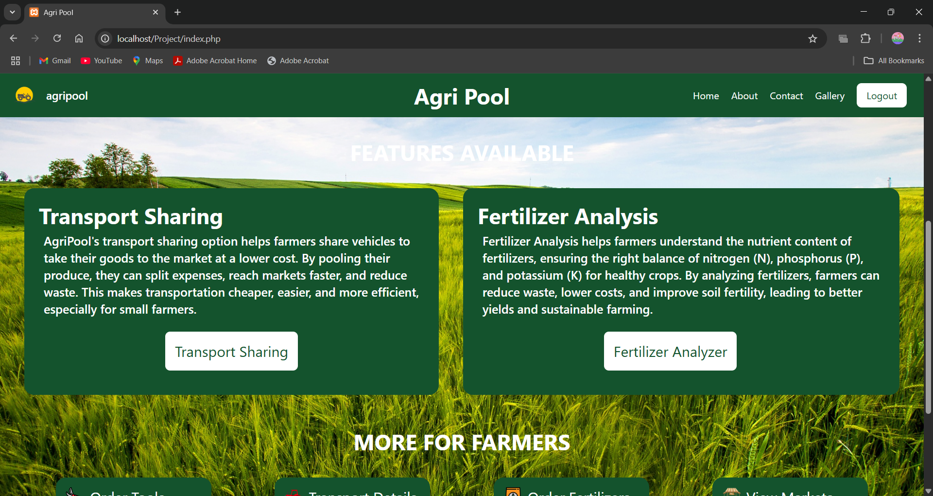 AgriPool Project Screenshot